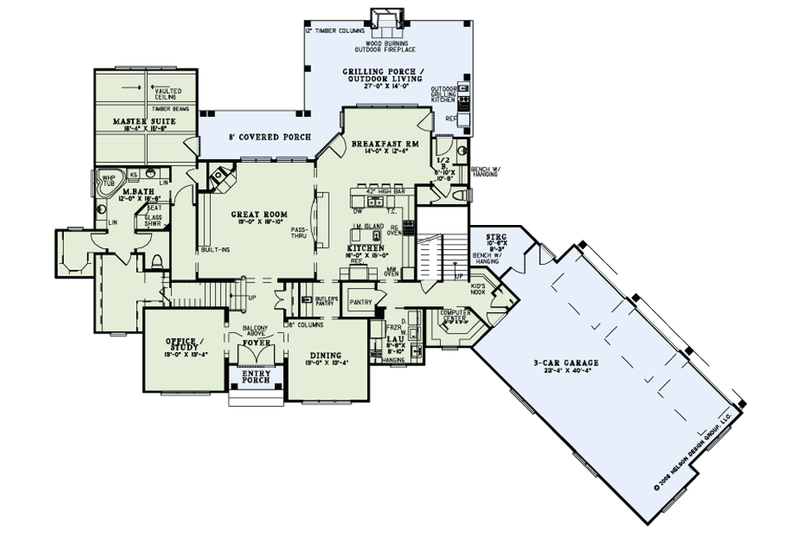 Architectural House Design - Floor Plan - Main Floor for European House Plan #17-3328 - 4 bed, 3.5 bath