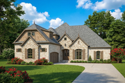 Tudor Style House Plan - 4 Beds 3 Baths 2454 Sq/Ft Plan #17-2494 Exterior 
