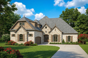 Tudor Exterior - Front Elevation Plan #17-2494