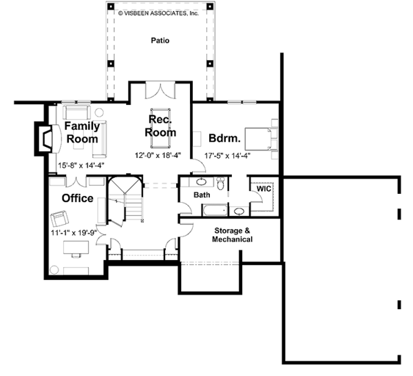 House Plan Design - Craftsman Floor Plan - Lower Floor Plan #928-94