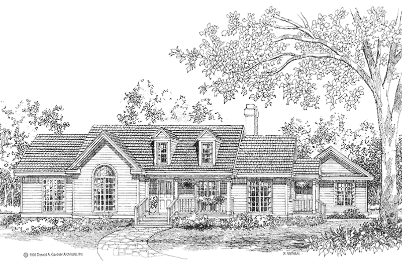 Home Plan - Exterior - Front Elevation 3 for Country House Plan #929-152 - 3 bed, 2 bath