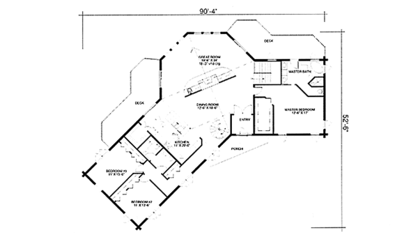 Dream House Plan - Log Floor Plan - Main Floor Plan #964-16