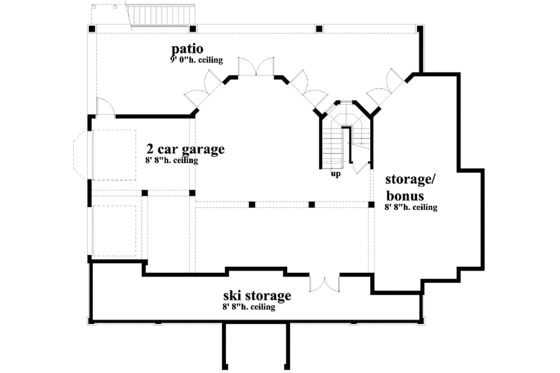 Floor Plan - Lower Floor for Victorian House Plan #930-171 - 3 bed, 3.5 bath