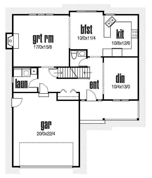 Dream House Plan - Traditional Floor Plan - Main Floor Plan #435-10