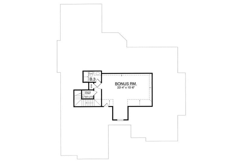 Home Plan - Floor Plan - Upper Floor for European House Plan #40-394 - 4 bed, 2 bath