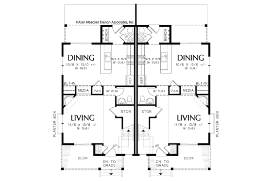 Floor Plan - Main Floor for Traditional House Plan #48-880 - 6 bed, 4 bath