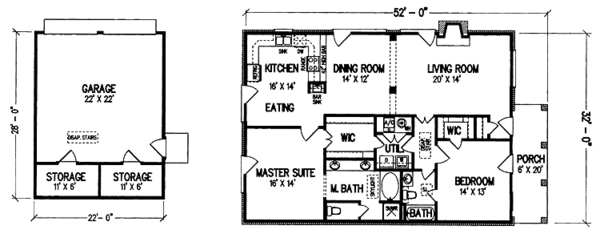 Architectural House Design - Traditional Floor Plan - Main Floor Plan #45-434