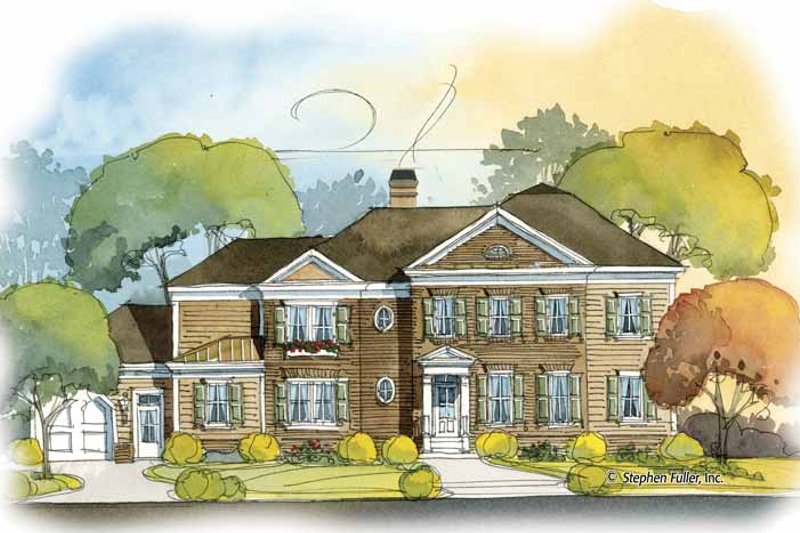 House Plan Design - Colonial Exterior - Front Elevation Plan #429-406
