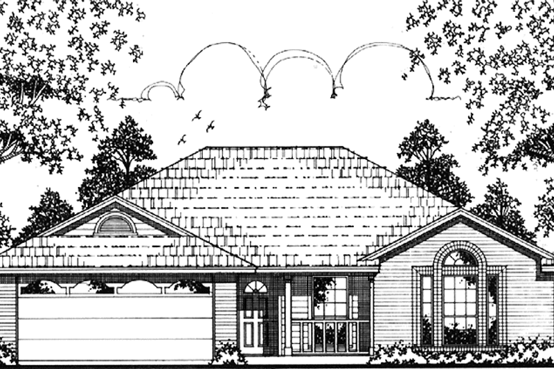 House Blueprint - Country Exterior - Front Elevation Plan #42-615