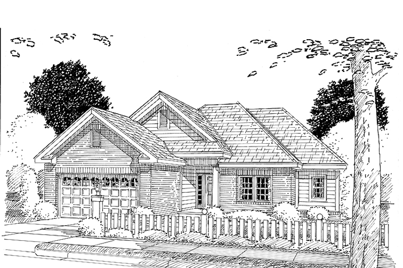 Home Plan - Exterior - Front Elevation 3 for Traditional House Plan #513-2103 - 3 bed, 2 bath