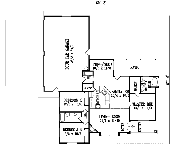 Traditional Floor Plan - Main Floor Plan #1-1294