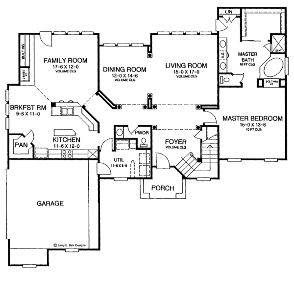 Dream House Plan - Traditional Floor Plan - Main Floor Plan #952-18