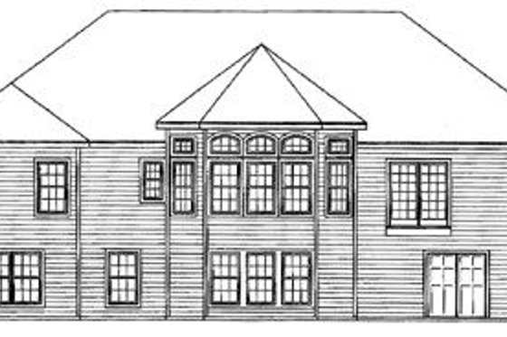 Exterior - Rear Elevation for Traditional House Plan #31-130 - 4 bed, 3.5 bath