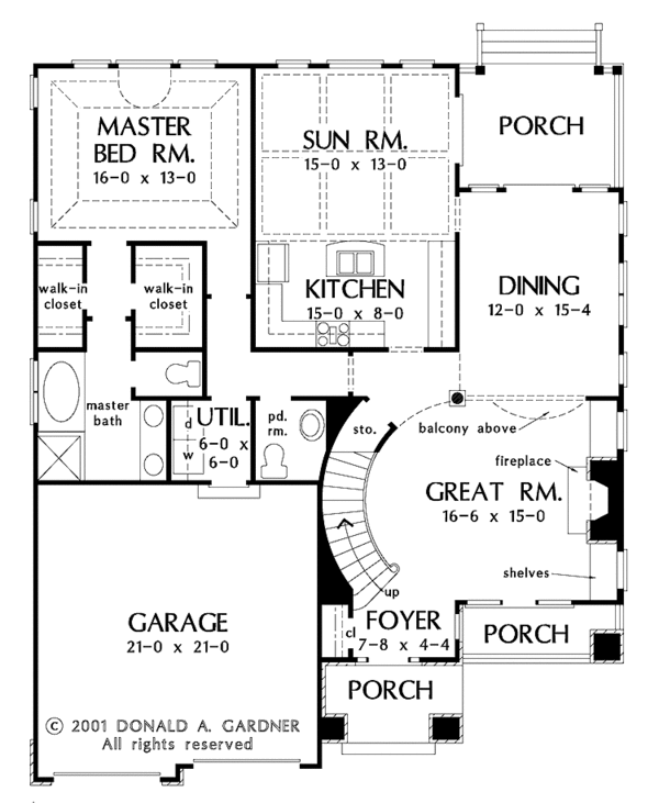 Architectural House Design - Country Floor Plan - Main Floor Plan #929-651