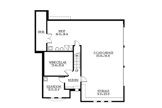 Floor Plan - Lower Floor for Contemporary House Plan #132-511 - 4 bed, 5 bath