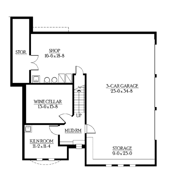 Dream House Plan - Contemporary Floor Plan - Lower Floor Plan #132-511