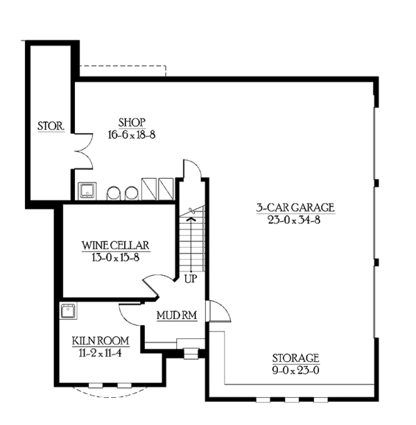 House Design - Contemporary Floor Plan - Lower Floor Plan #132-511