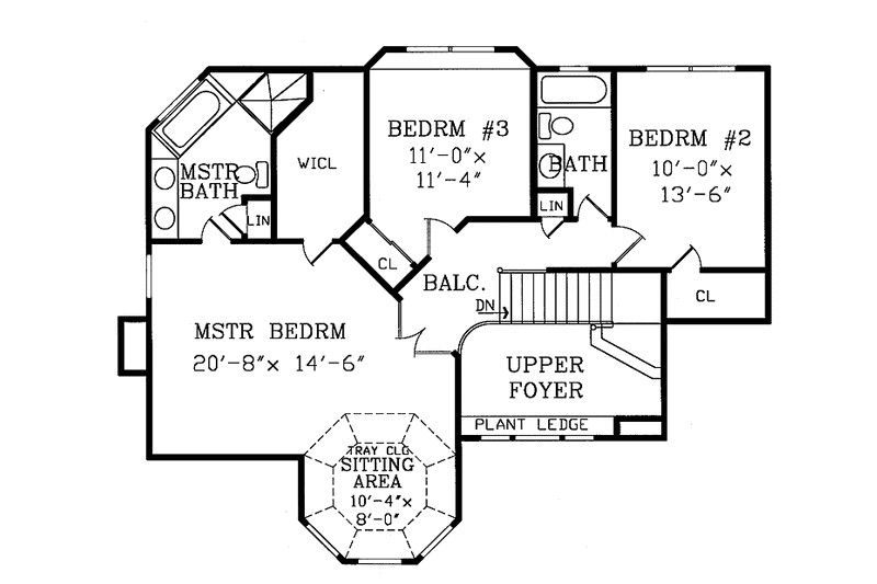 Home Plan - Floor Plan - Upper Floor for Victorian House Plan #314-188 - 4 bed, 3 bath