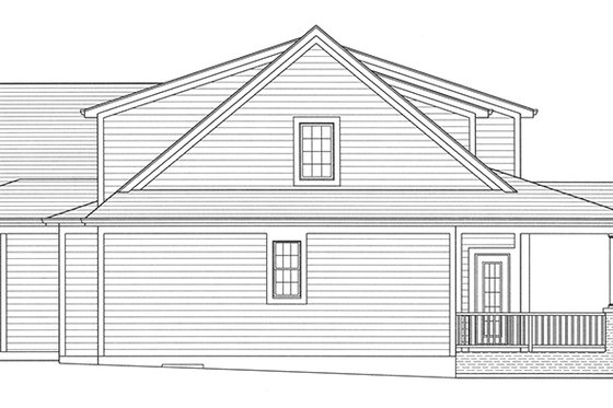 Exterior - Other Elevation 1 for Traditional House Plan #46-852 - 4 bed, 2.5 bath