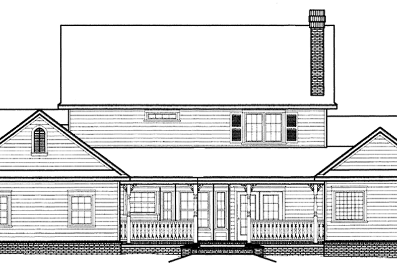 Home Plan - Exterior - Rear Elevation for Victorian House Plan #11-255 - 3 bed, 2.5 bath