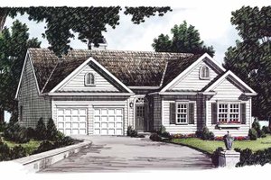 Colonial Exterior - Front Elevation Plan #927-636