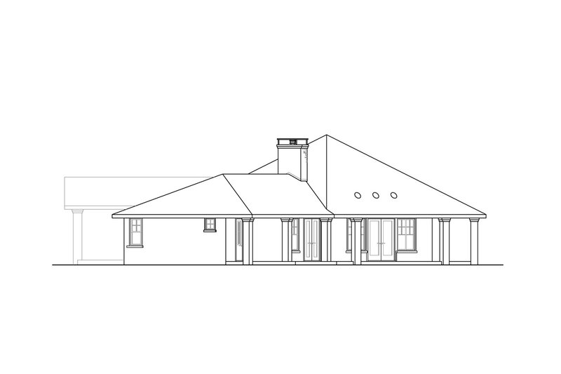 Architectural House Design - Exterior - Other Elevation 1 for Craftsman House Plan #124-1259 - 3 bed, 3.5 bath