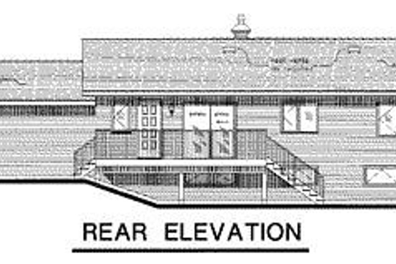 Home Plan - Exterior - Rear Elevation for Cabin House Plan #18-127 - 2 bed, 1 bath