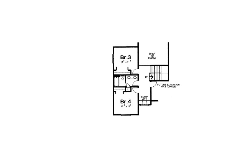 Home Plan - Floor Plan - Upper Floor for Traditional House Plan #20-2083 - 4 bed, 3 bath