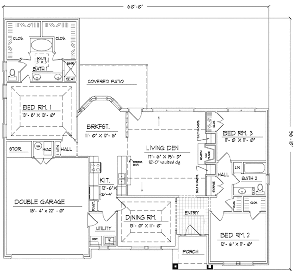 House Plan Design - European Floor Plan - Main Floor Plan #42-638