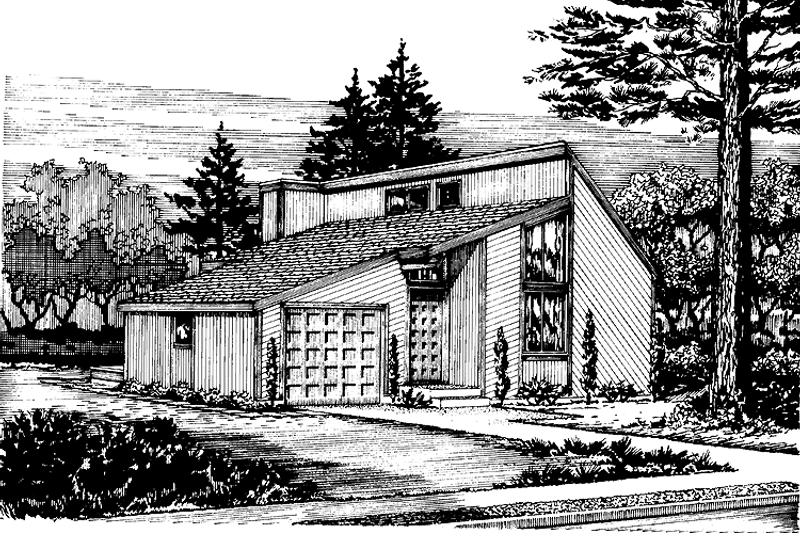 Home Plan - Exterior - Front Elevation 3 for Contemporary House Plan #320-818 - 1 bed, 1 bath