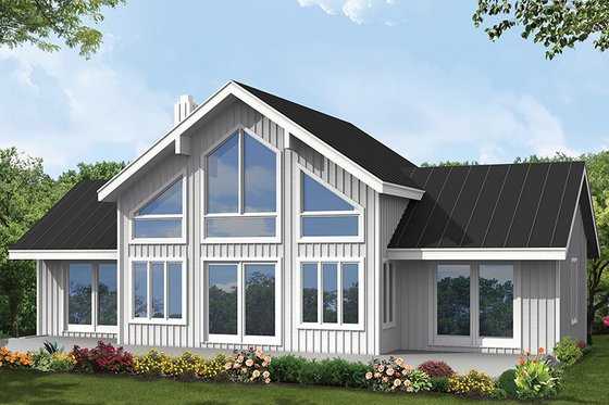 Architectural House Design - Exterior - Rear Elevation for Contemporary House Plan #1061-8 - 3 bed, 3 bath