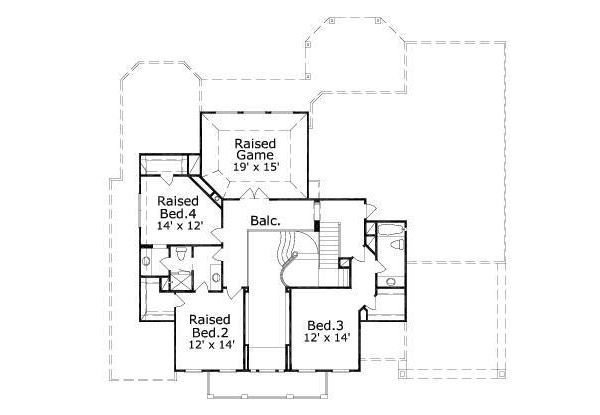 Colonial Floor Plan - Upper Floor Plan #411-709