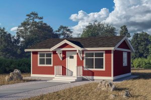 Cottage Exterior - Front Elevation Plan #1100-66