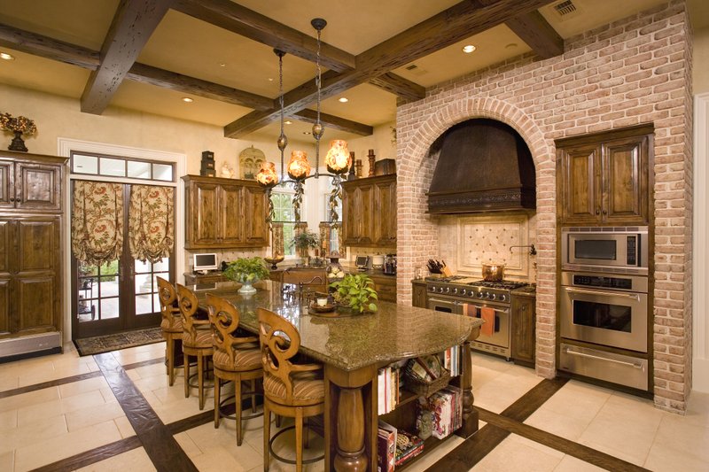 Architectural House Design - Interior - Kitchen 1 for Southern House Plan #20-2173 - 6 bed, 6.5 bath