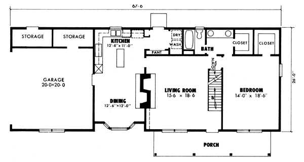 Ranch Floor Plan - Main Floor Plan #10-231