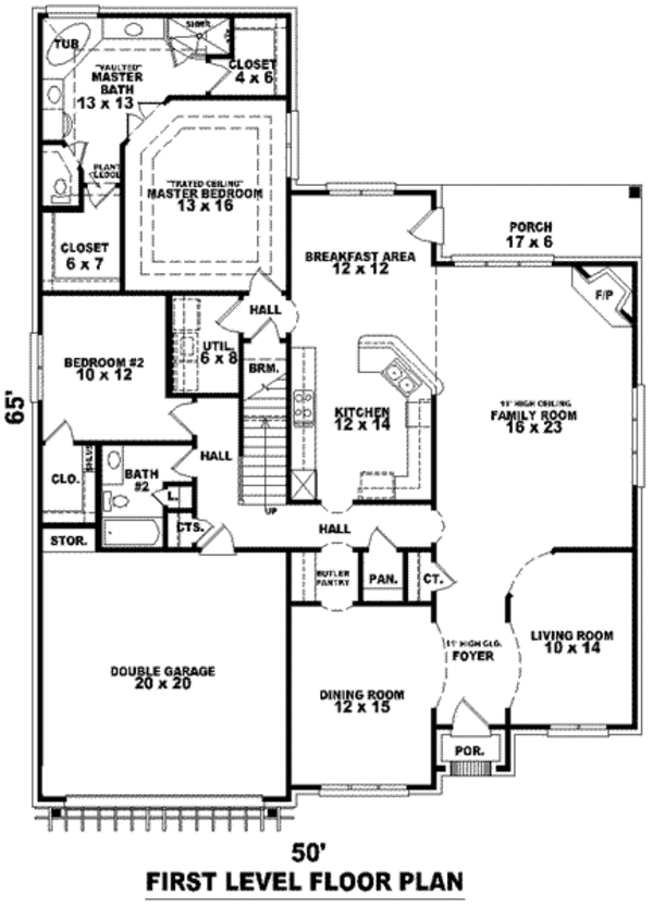 European Floor Plan - Main Floor Plan #81-1111