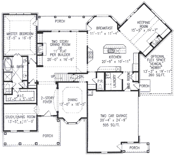 Traditional Floor Plan - Main Floor Plan #54-135