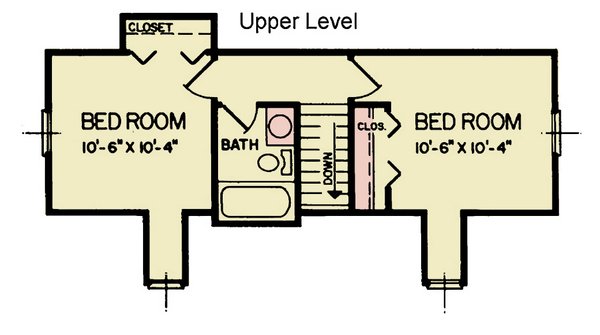 House Blueprint - Craftsman Floor Plan - Upper Floor Plan #54-645