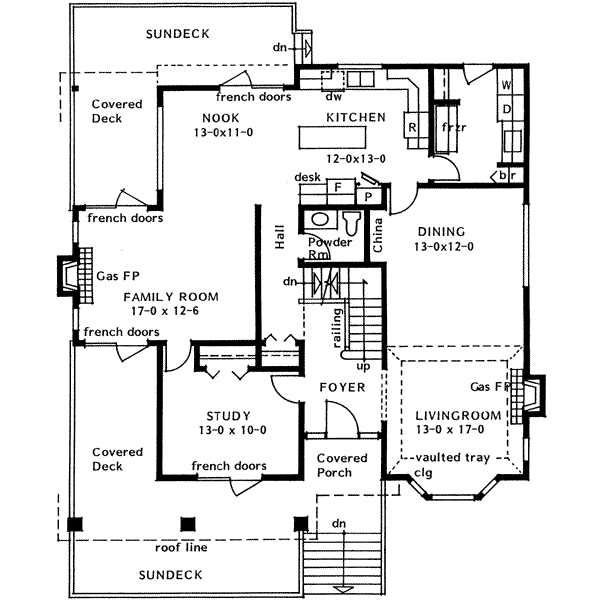 Traditional Floor Plan - Main Floor Plan #126-134