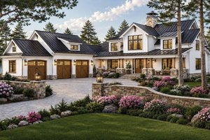 Home Plan - Exterior - Front Elevation for Farmhouse House Plan #928-455 - 4 bed, 3.5 bath