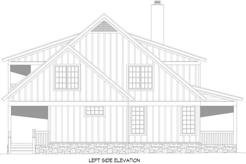House Plan Design - Exterior - Other Elevation for Farmhouse House Plan #932-725 - 4 bed, 2.5 bath