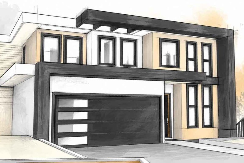 Architectural House Design - Exterior - Other Elevation 3 for Contemporary House Plan #1101-70 - 3 bed, 3.5 bath