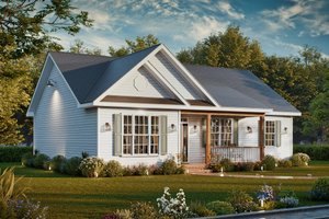 Exterior - Front Elevation 6 for Traditional House Plan #54-626 - 3 bed, 2 bath