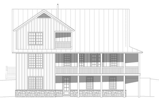 Exterior - Other Elevation 1 for Country House Plan #932-348 - 3 bed, 3 bath