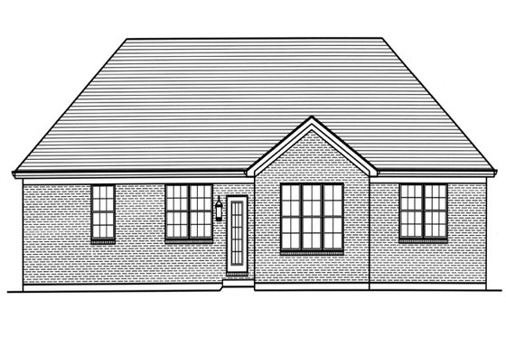Exterior - Rear Elevation for Traditional House Plan #46-908 - 3 bed, 2 bath