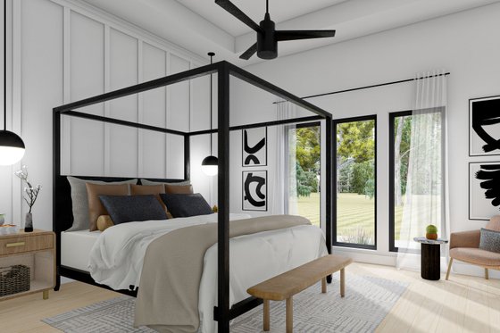 Interior - Master Bedroom for Barndominium House Plan #455-240 - 3 bed, 2.5 bath