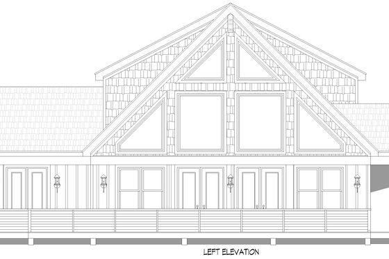 Exterior - Other Elevation 7 for Southern House Plan #932-1217 - 4 bed, 3.5 bath