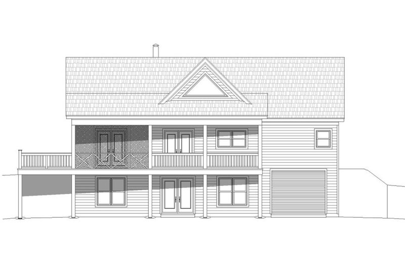 Dream House Plan - Exterior - Rear Elevation 3 for Country House Plan #932-15 - 2 bed, 2 bath