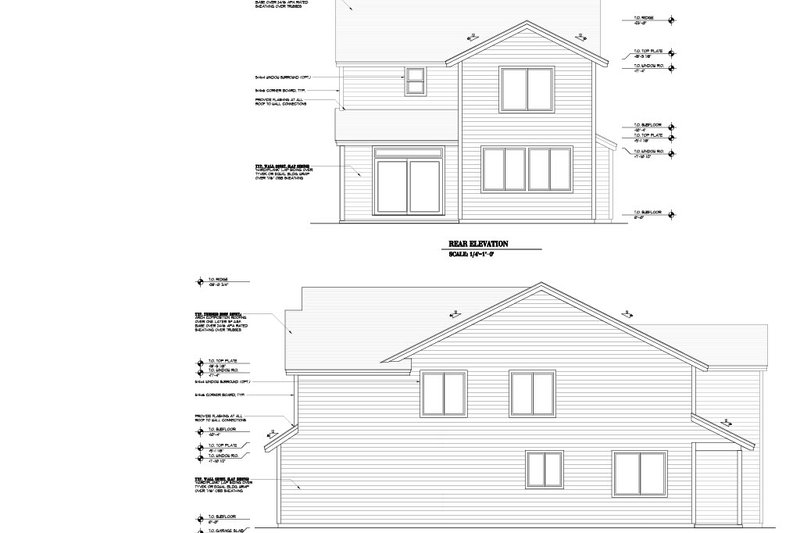 House Blueprint - Exterior - Other Elevation for Craftsman House Plan #53-697 - 4 bed, 2.5 bath