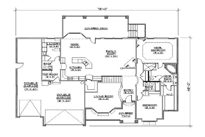 Home Plan - Floor Plan - Main Floor for European House Plan #5-279 - 5 bed, 4.5 bath
